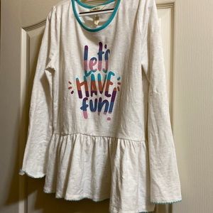 Matilda Jane long sleeve peplum shirt size 14